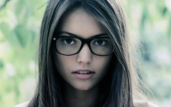 girl with glasses