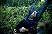 People & Humanity: goth girl in trees
