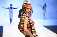 People & Humanity: Paris Lingerie Fashion Week 2014 show girl, Paris, France