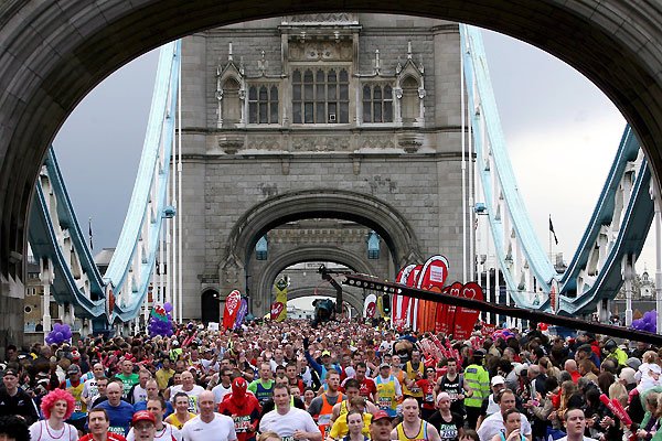 The London Marathon, dedicated to the Olympic Games in 2012