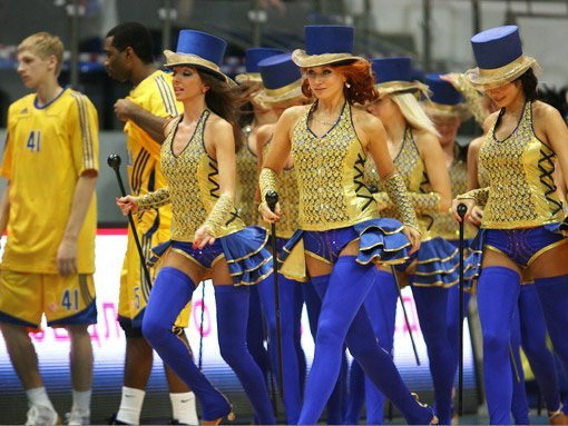 Cheerleader basketball girls, Khimki club, Moscow, Russia