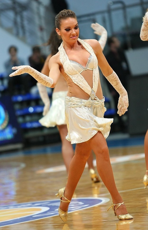 Cheerleader basketball girls, Khimki club, Moscow, Russia