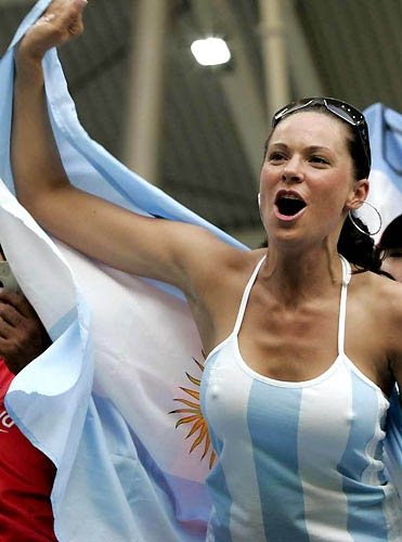 cute football fan girls