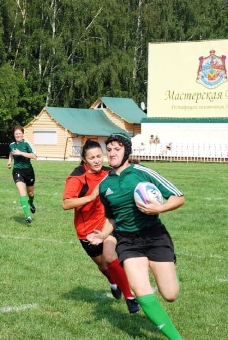 girls playing rugby