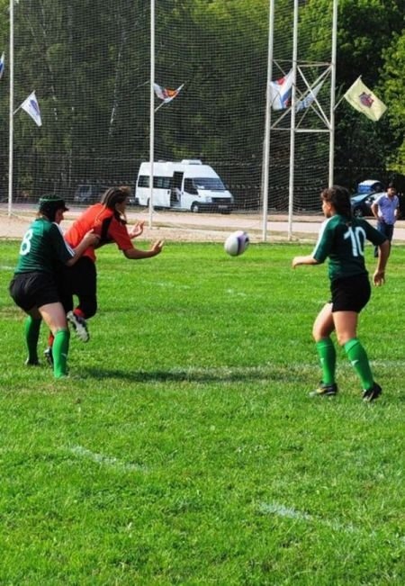 girls playing rugby