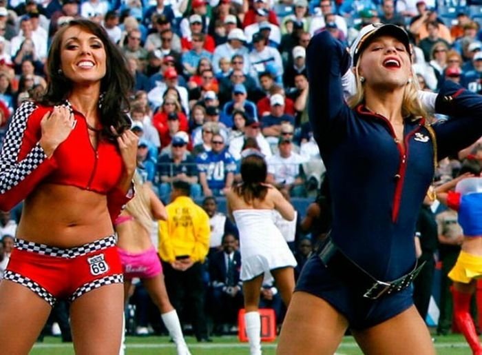 NFL cheerleader girls in halloween costumes