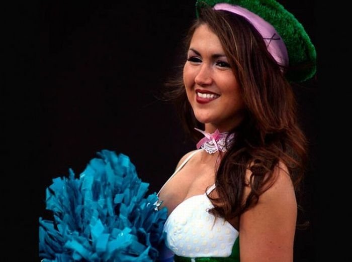 NFL cheerleader girls in halloween costumes