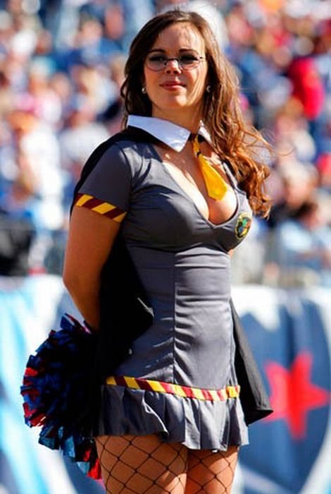 NFL cheerleader girls in halloween costumes