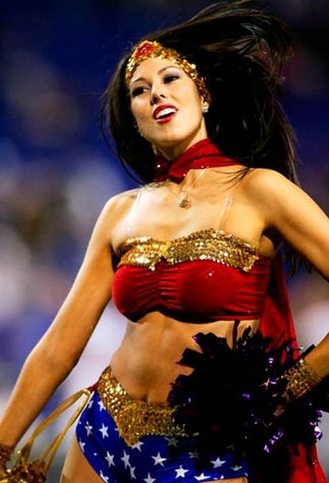 NFL cheerleader girls in halloween costumes