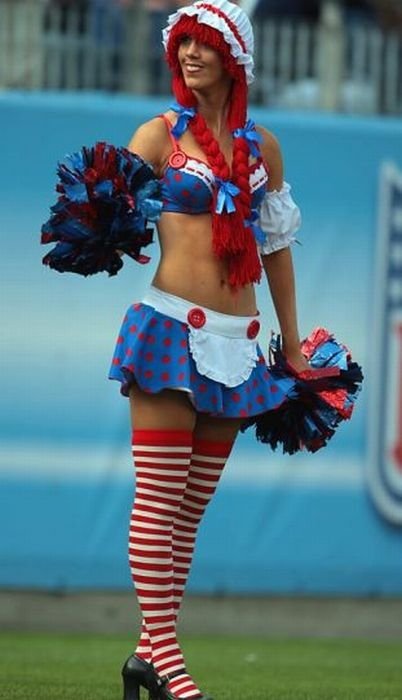 NFL cheerleader girls in halloween costumes