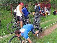 Sport and Fitness: bicycle fall