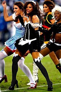 Sport and Fitness: NFL cheerleader girls in halloween costumes
