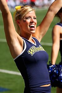 Sport and Fitness: Michigan Wolverines cheerleader girls