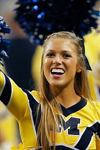 Sport and Fitness: Michigan Wolverines cheerleader girls