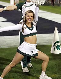 Sport and Fitness: Michigan State University cheerleader girls