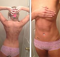 Sport and Fitness: strong fitness bodybuilding girl with abdominal six-pack belly muscles