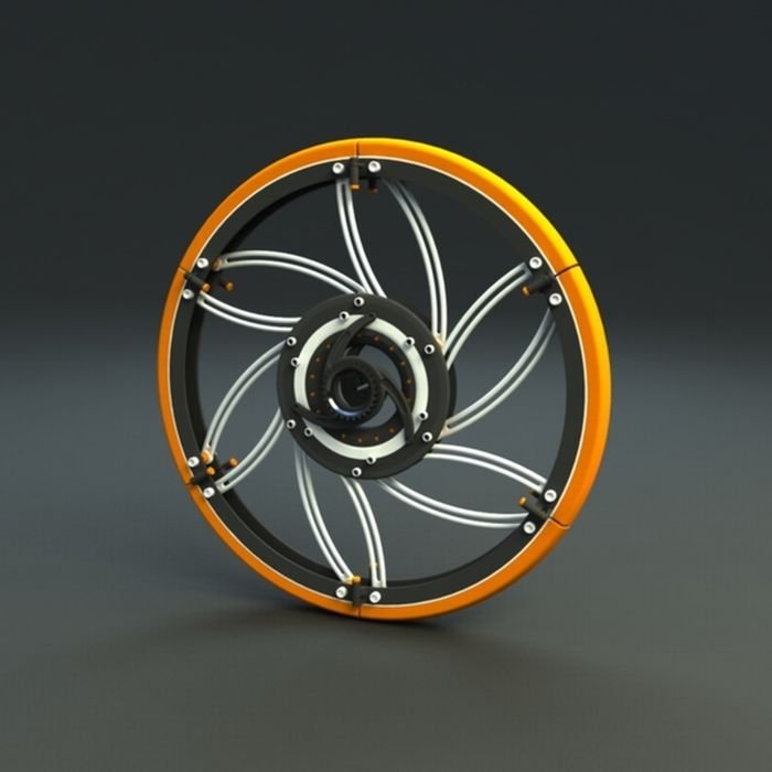 urban bicycle concept with folding wheel system