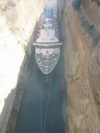 Transport: The Corinth Canal, Aegean Sea, Greece