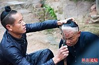 TopRq.com search results: Sickle haircut, Liang Qi, Dong village, China