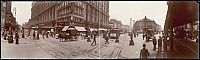 World & Travel: History: Panoramic black and white photos of New York City, 1902-1913, United States