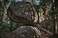 World & Travel: Kummakivi strange rock, Valtola, Southern Savonia, Finland