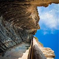World & Travel: The Staircase of The King of Aragon, Bonifacio, Corsica, France
