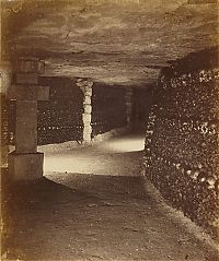 World & Travel: Mines of tunnel network, Catacombes de Paris, Paris, France
